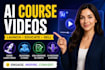create course launch ai videos, educational ai videos, vsl script