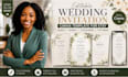 design editable wedding invitation canva template for etsy