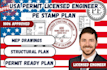 do structural framing and foundation drawings city permit as licensed engineer
