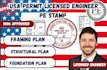 licensed structural engineer do floor, framing foundation, roof plan city permit