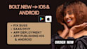 bolt new app to ios and android using capacitor