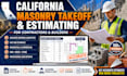 do california masonry takeoff and construction estimating for contractors
