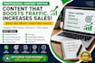 write everything that boost sales and traffic
