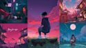 drawing cartoon album cover or mixtape cover, artwork