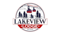 make monogram lake lodge logo with a view serving great beer