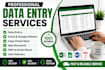 accurate data entry, copy paste and web research