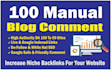 do manually create 100 niche relevant blog comment backlinks