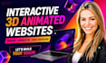 build interactive 3d animated website, framer website, webflow 3d animation webs