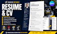 quickly fix and redesign your resume, CV or professional PDF in canva, resume cv