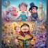 design a cartoon book cover art