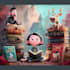 design a cartoon book cover art