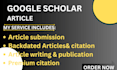 increase backdate google scholar citations write and publish research articles