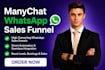 build manychat whatsapp sales funnel