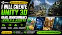 design immersive unity game environments, levels, and assets