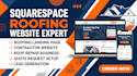 create squarespace roofing contractor website, quote request and landing page