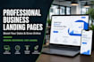 create a professional business landing page