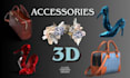 create luxury fashion accessories and realistic 3d renders