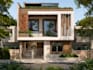 design a modern architectural facade with realistic 3d render