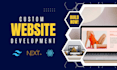 do full stack custom website development as backend and front end web developer