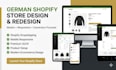 do german shopify website design, redesign germany shopify website dropshipping