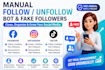 manually unfollow and remove ghost followers