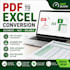 do PDF to excel conversion professionally