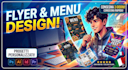 design professional flyers and menus