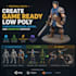 create game ready low poly character modeling, rigging and product animation