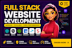 custom website development as full stack developer, front end developer