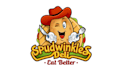 make a fun food logo featuring a winking potato character