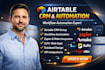 setup custom airtable crm, airtable automation, make zapier integration softr