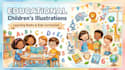 create educational children illustrations for learning books and kids curriculum