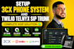 setup 3cx phone system and twilio telnyx sip trunk