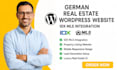 build german real estate website with idx mls integration using wordpress