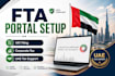 do uae fta portal setup, vat filing, and corporate