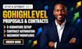setup ghl proposals, ghl contracts, ghl e signature, ghl document setup