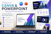 design professional canva presentations and PPT slides