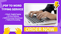 do fast ms word typing, handwritten to pdf