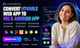 convert lovable web app to ios android app ionic capacitor app store play store