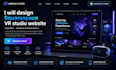 design squarespace VR studio website 3d portfoiio immersive showcase website