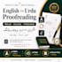 proofread english to urdu and urdu to english articles