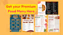 design amazing editable restaurant food menu