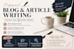 write blog post, captions, content and creative writing