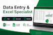 do fast and accurate data entry in excel or google sheets