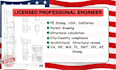 review, draw structural plans, licensed engineer, pe stamp in ca tx ga