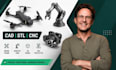 robotics cad, fpv drone frame, cnc prototype, robotic arm stl expert pro service