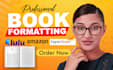 book formatting amazon kindle cover layout design for print and ebook publishing