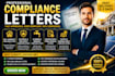 create hoa, electrical, plumbing, construction and solar compliance letters