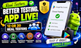 provide closed testing 12 testers 20 testers mobile app testing 12 testers