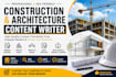 write construction and architecture website content
